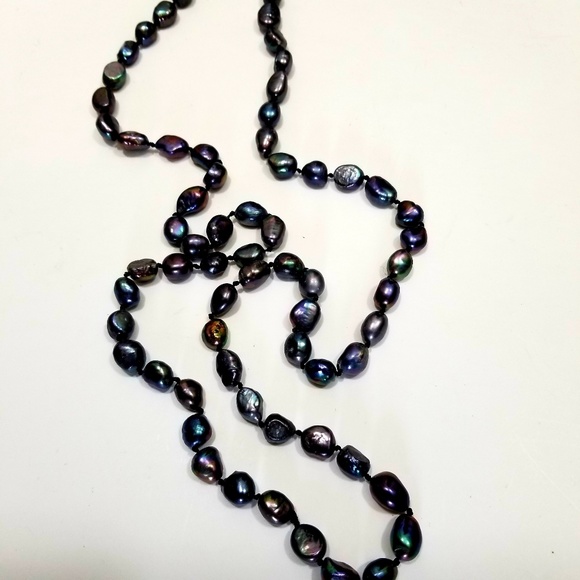 48 Inch Long 8-10mm Freshwater Pearl Rope Necklace - Picture 6 of 6